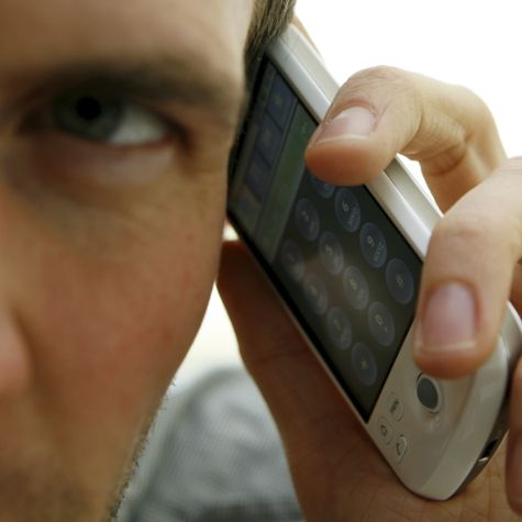 The photograph, taken on April 21, 2009, shows a man talking on his cell phone in Hamburg.  (Source: Angelika Warmuth/ZB/picture alliance) The photograph, taken on April 21, 2009, shows a man talking on his cell phone in Hamburg.